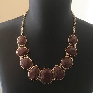 Maroon  and gold necklace